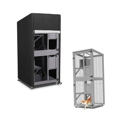 Outdoor Cat House Cover for 4 Tier Catio Outdoor Cat Enclosure with Wheels, Univ