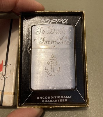 Vintage 1959 US NAVY Zippo Lighter Personalized Used in Box USN | eBay