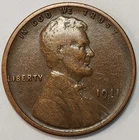 🔑  1911-S Lincoln Wheat Cent 1C, Semi-key Date, Great For Albums - LC-S11i