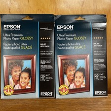 Epson Ultra Premium Photo Paper GLOSSY 5x7 Inches, 20 Sheets S041945 Lot Of 2