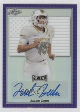 2020 Leaf Metal US Army All-American Bowl Purple 5/12 Jacob Zuhr Auto 3hd