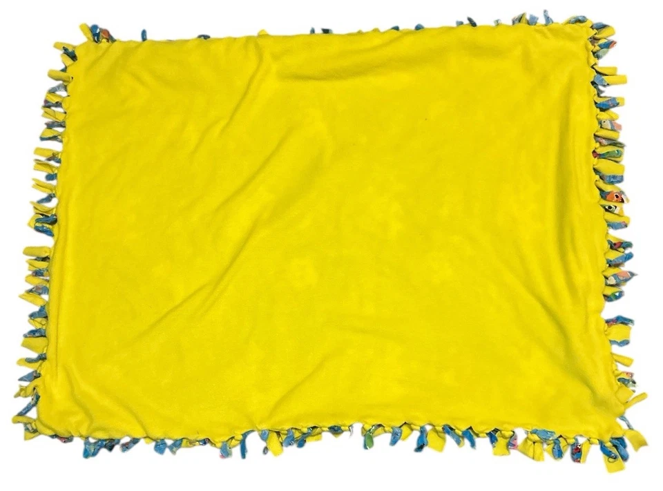 "Manta bebé hecha a mano multicolor bebé tiburones anudada aproximadamente 46"" L 38"" W" Foto 2 de 2