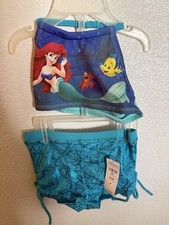 Girls Disney Little mermaid Ariel 2 Piece Swimsuit Size 4