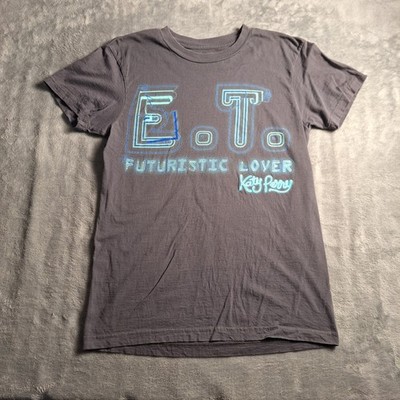 Katy Perry - E.T. -Futuristic Lover Gray T-Shirt Size Small Neon lights