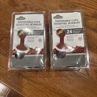 Lot Of (2) Fill n Brew Individual Disposable Coffee Pods K-Cup Coffee 24 Cups