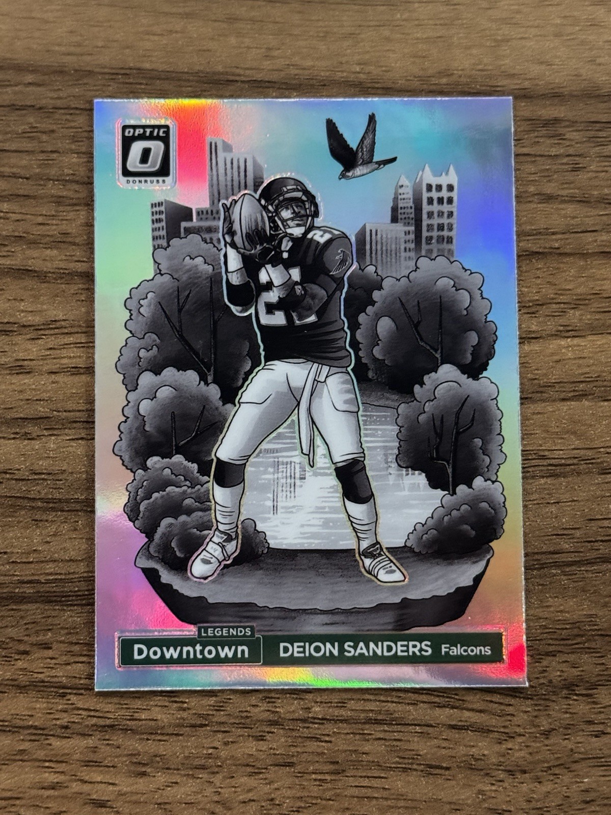 Deion Sanders Prime Time Legends Downtown SSP 2024 Donruss Optic Atlanta Falcons