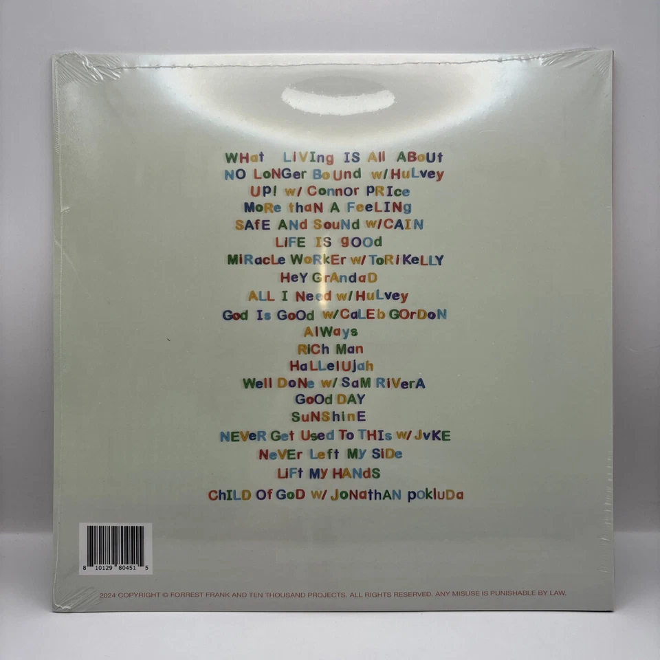 FORREST FRANK – CHILD OF GOD - VINYL LP WHITE LIMITED NEW SEALED CCM Good Day - Image 2 of 2