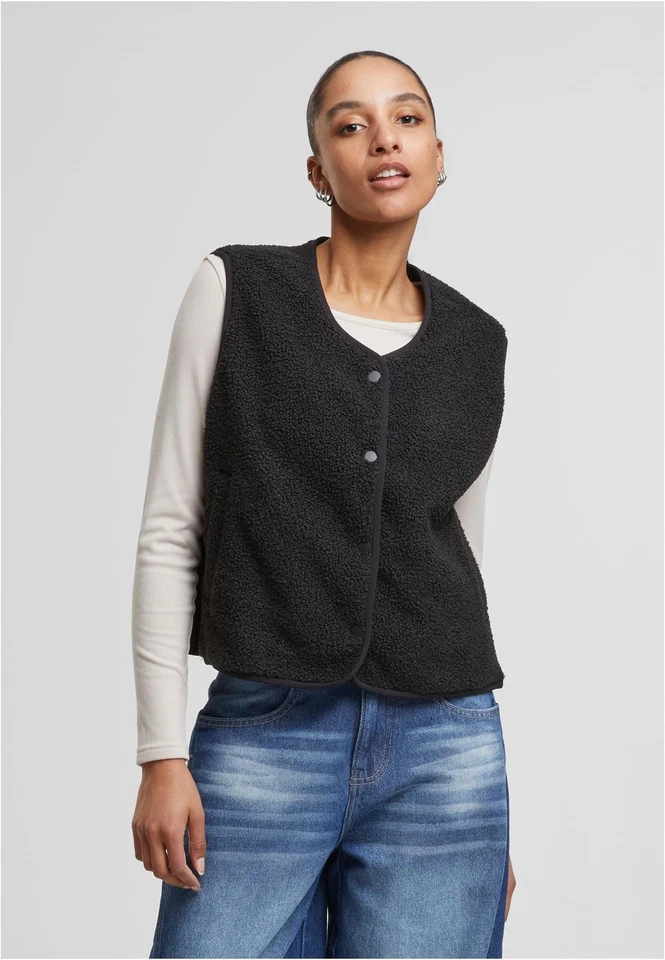 Damen Buttoned Teddy Weste | Urban Classics | TB8011 - Bild 1 von 1