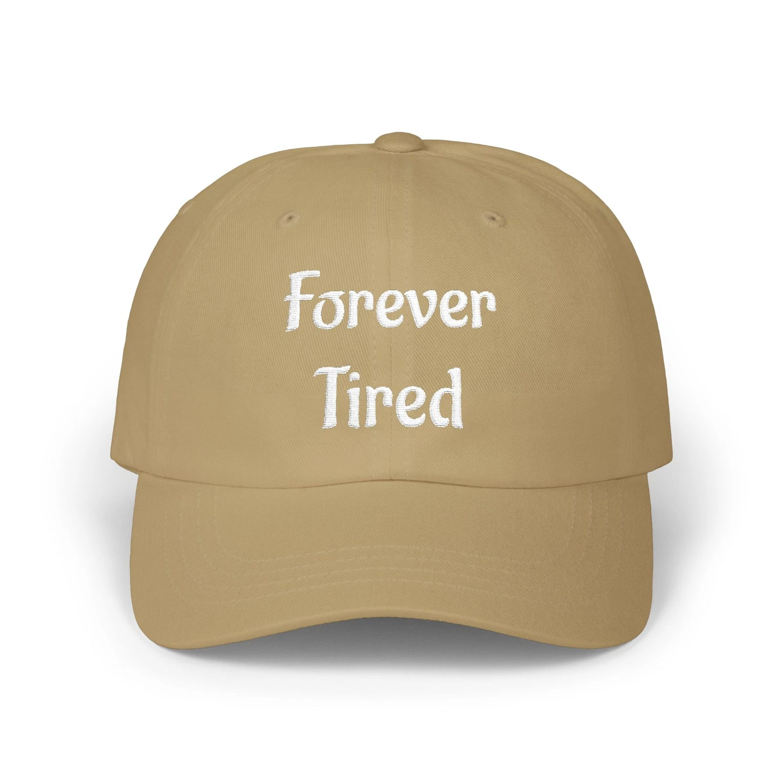 Forever Tired Dad Cap | White embroidered baseball hat
Opens in a new window or tab
