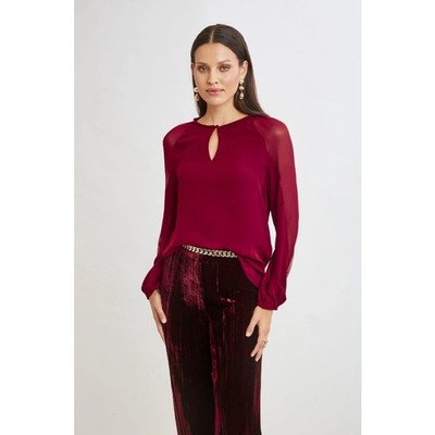 Elie Tahari Collection 50th Anniversary Limited Edition Silk Blouse NWT Size L