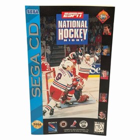 ESPN National Hockey Night (Sega CD, 1994) Complete w/ Manual + Reg Card Tested