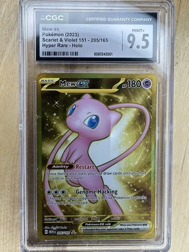 Pokemon Scarlet & Violet 151 Mew EX #205/165 Gold Graded CGC 9.5 Mint+