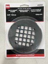 Oatey 4-1/4 in. Round Snap-Tite Shower Strainer Matte Black Model 42422