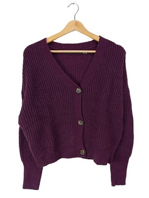 VERO MODA Cardigan Damen Jacke Gr. DE 38 lila Casual-Look