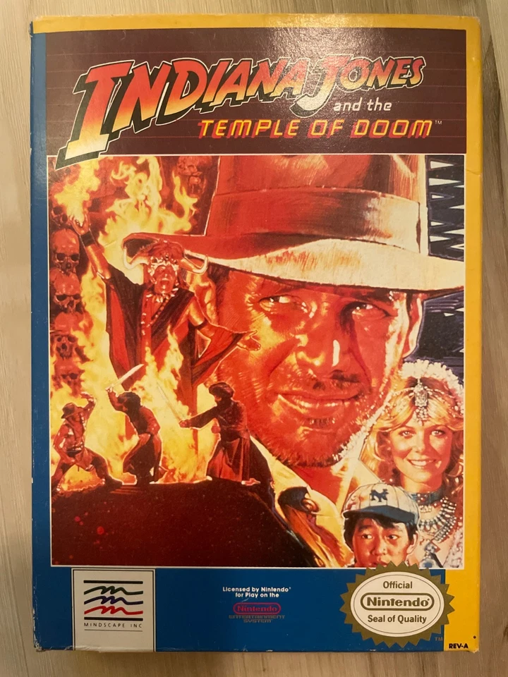 Indiana Jones and the Temple of Doom Nes - cart, manual, box + insert CIB! - Image 2 of 4