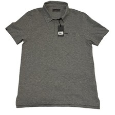 FIGS Pro Technical Pique Scrub Polo Men s Large Gray SS Medical Pima Cotton