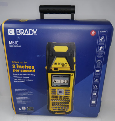 Brady M610 Handheld Label Maker with Hard Case, 2'' Tape M610-B-Kit