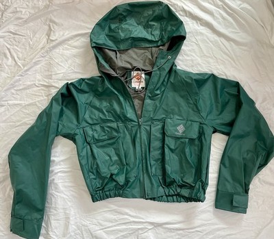 ジャケット・アウター VINTAGE KOREA JACKET GREEN Vintage Columbia Wading Fly Fishing Shell Jacket Large Zip 80s