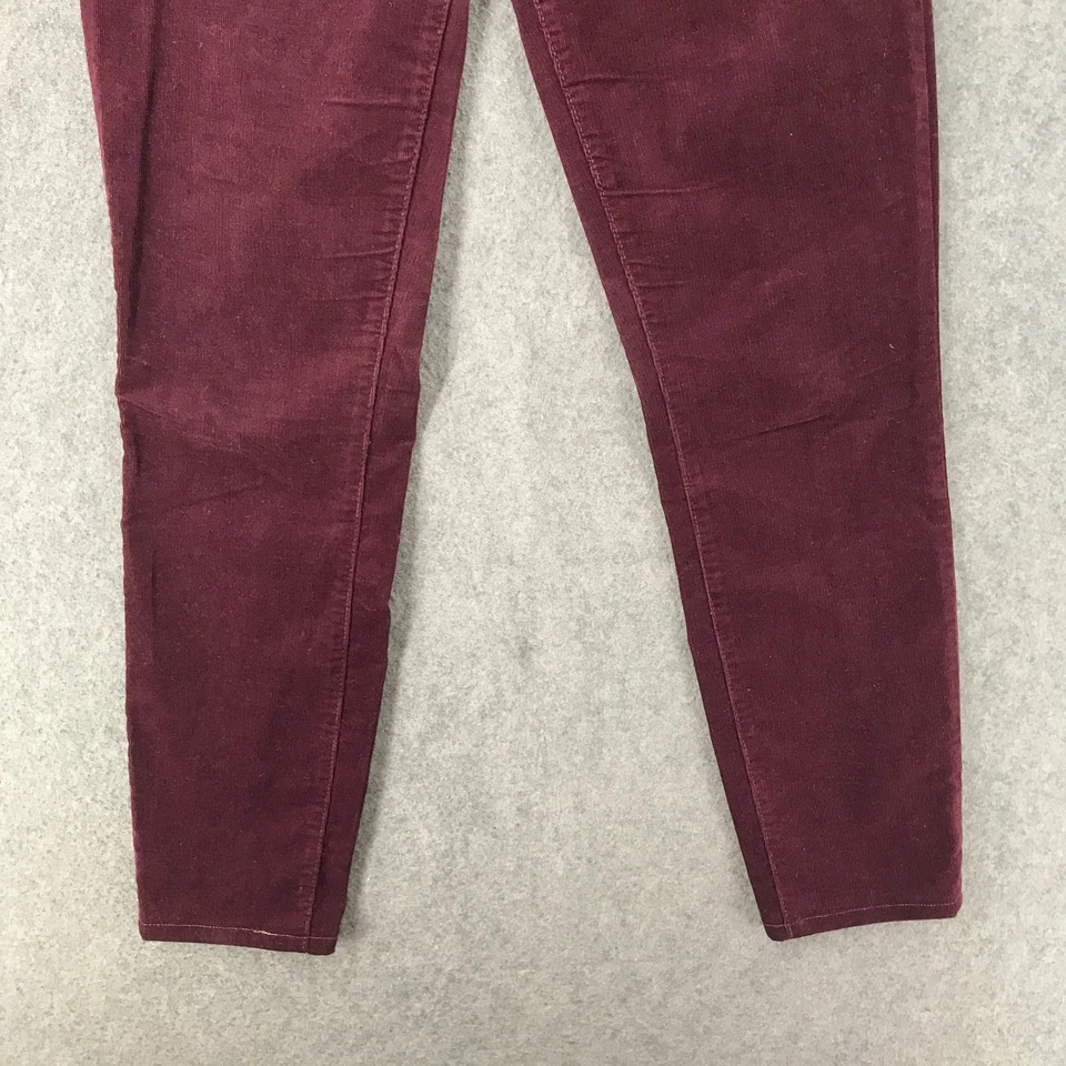 Ann Taylor Loft Mujer 28/6 Púrpura Borgoña Pana Ajustada Mezcla de Algodón Elástico Foto 4 de 4