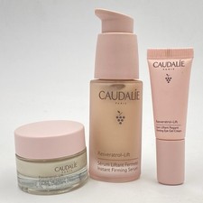CAUDALIE Resveratrol Lift FIRMING SERUM/ CASHMERE CREAM/ EYE GEL Lot Of 3 NEW