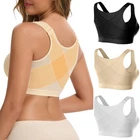 Women Posture Corrector Bra Wireless Back Support Post Surgery Front Closure Bra