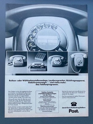 Post Telefon Fernsprecher Werbeanzeige 1977 Vintage Ad Werbung Reklame