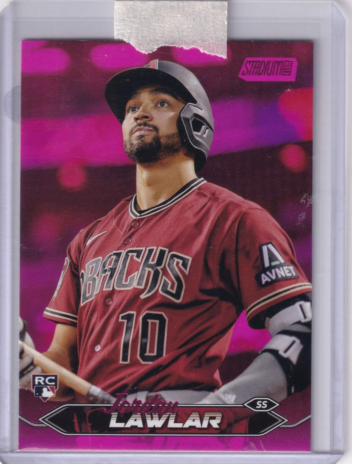 2024 Topps Stadium Club Pink Foil Parallel Rookie RC #12 Jordan Lawlar