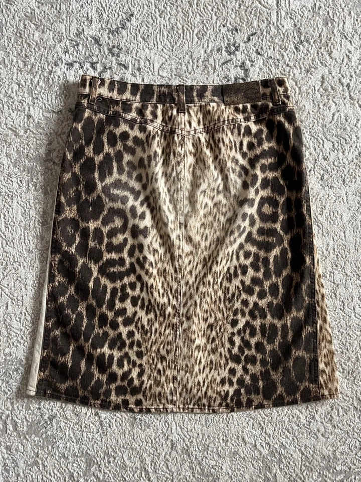 Falda Mujer Vintage Just Cavalli Estampado Animal Hecha en Italia Talla IT42 Foto 4 de 4