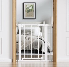 Babelio Baby Gate for Doorways and Stairs, 31-36" Pet Gate w/Wide Walk Thru Door