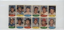 1969 Topps Stamps Block of 12 Bell May Russell Lee Robinson Yastrzemski Grote