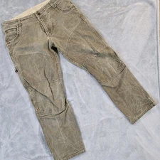 Kuhl Pants Mens 38x32 Beige Khaki The Law Hiking Cargo Patina Dye Knockabout