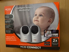 MOBI MobiCam PRO HD 2Pk Baby Nursery Monitor White (2x Cameras) Tested