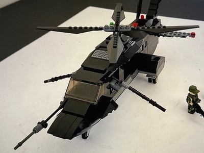 LEGO BRICKMANIA STYLE BLACK GHOST HAWK CUSTOM HELICOPTER MOC