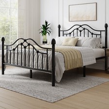 Twin Full Queen Size Bed Frame Metal Platform Bed with Headboard  Footboard