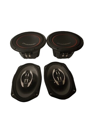 2Pioneer Speakers W245r 1100w 2Pioneers Ts A6963r 270w