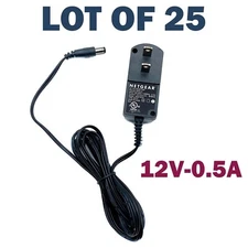 Lot of 25 Genuine Netgear AC Adapter 12V 0.5A Wireless Routers Power Supply
