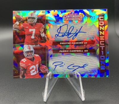 2019 Contenders Draft Picks  /23 Dwayne Haskins Parris Campbell Auto Cracked Ice