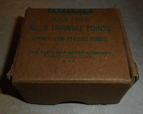 NOS Fletcher No. 5 Glazier's Points 11mm or 7/16" Triangle Heavy Duty #5 Driver - Picture 2 of 3