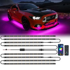 Car Underglow RGBW LED Light Strips 8pcs Aluminum Exterior Underbody Light Bars