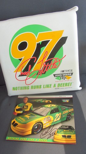 NASCAR John Deere #97 Cushion & Hand Signed Chad Little Driver Stats Detail 8X10 - Picture 4 of 5