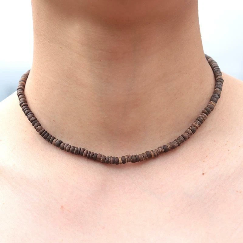 Mens wooden beaded necklaces discount