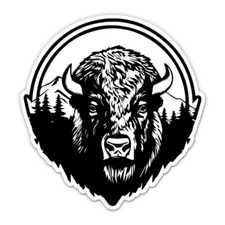 Bison Vinyl Sticker - SELECT SIZE