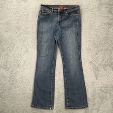 Jeanstar Jeans Women's 12 Blue Denim Bootcut Zipper Fly Button Stretch Comfort