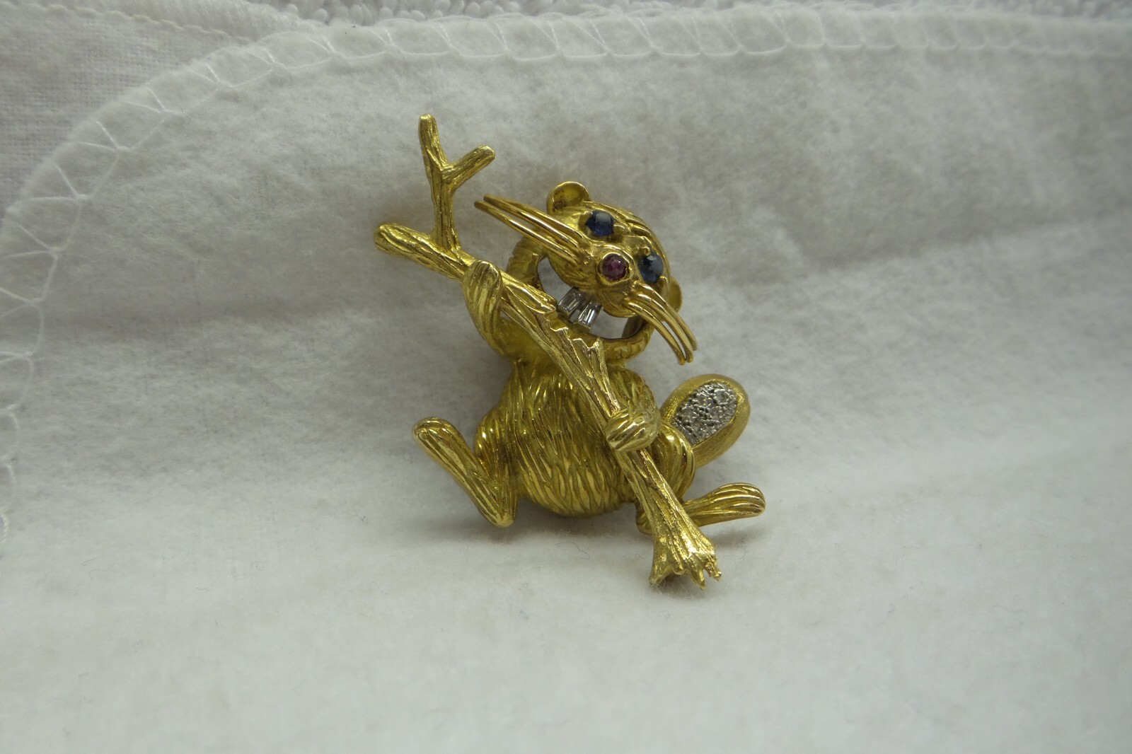 Signed Montclair Solid 18kt Whimsical Multi Gemst… - image 4