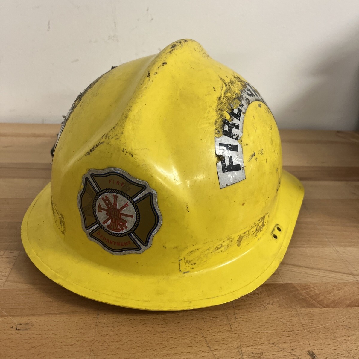 Vintage Cairns & Bros Fire Fighter Fireman Helmet Yellow | eBay