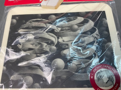 M.C. Escher/ Cordon Art- Baarn Vintage Rare Mousepad, Brand New In Plastic! - Afbeelding 4 van 6