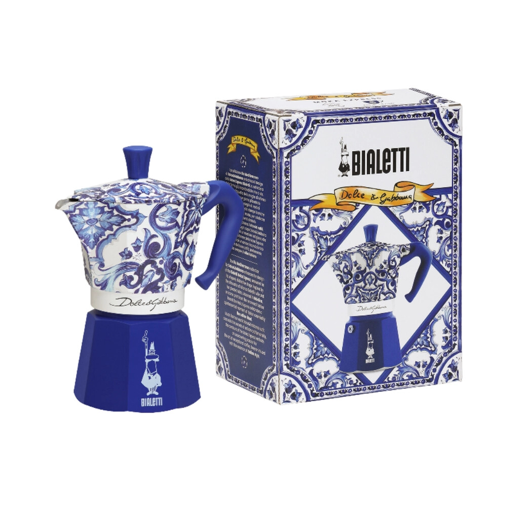 Bialetti Dolce & Gabbana Blue Mediterranean Moka Express 3 6 Cup