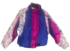Vintage Pro Spirit Windbreaker Jacket Women Size Medium Nylon 90 s Retro Style