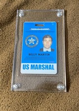 Justificado - ¡Tarjeta Prop Marshal usada de producción! ¡Raro! Timothy Olyphant