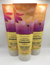 BATH AND BODY WORKS FOREVER SUNSHINE BODY CREAM 8 OZ SET OF 3 
